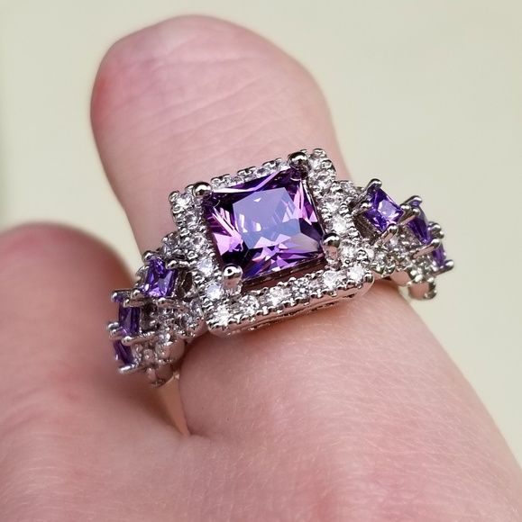 🆕️Silver-2.75CT Purple Amethyst&white Sapphire - Picture 5 of 9